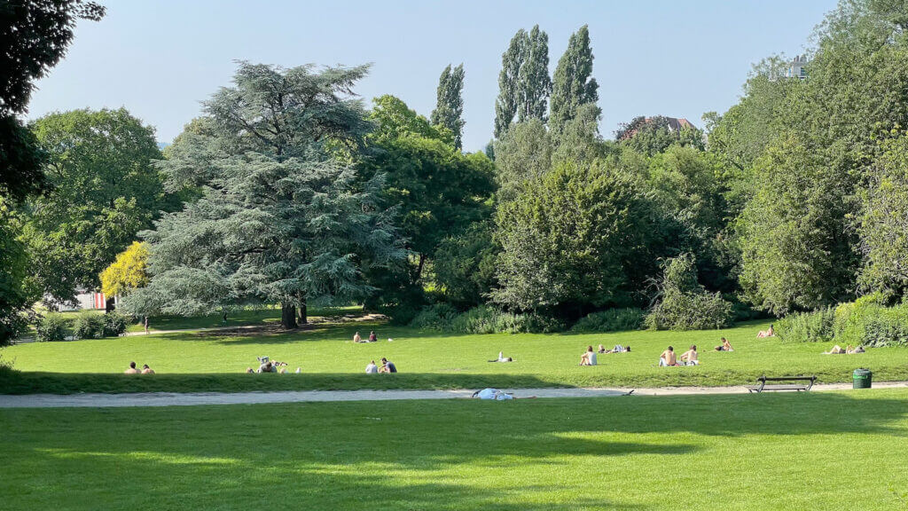 Vue du parc de Forest